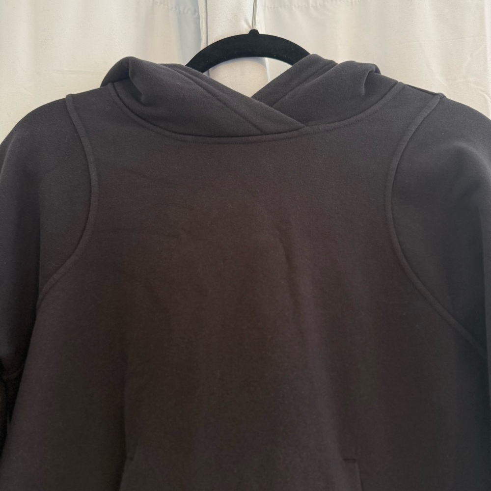Lululemon Loungeful Cropped Hoodie Black Size 4 Pullover Sweatshirt - Picture 4 of 10